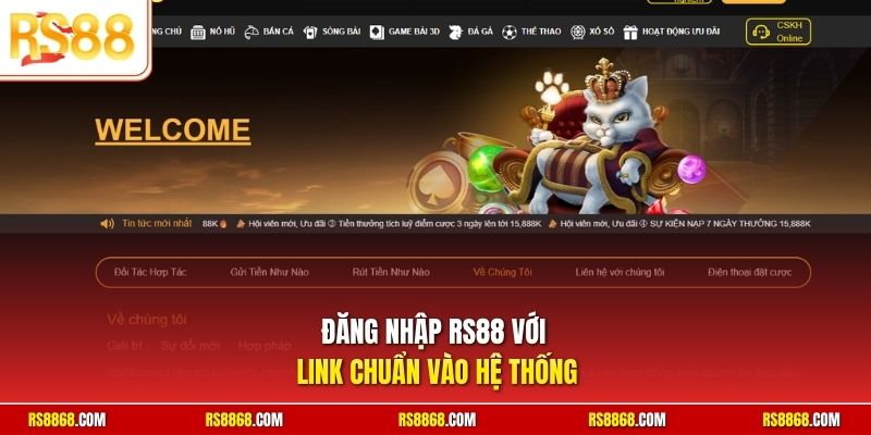 Đăng nhập RS88 với link chuẩn vào hệ thống